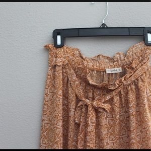 Yellow Orange Flowy Pants